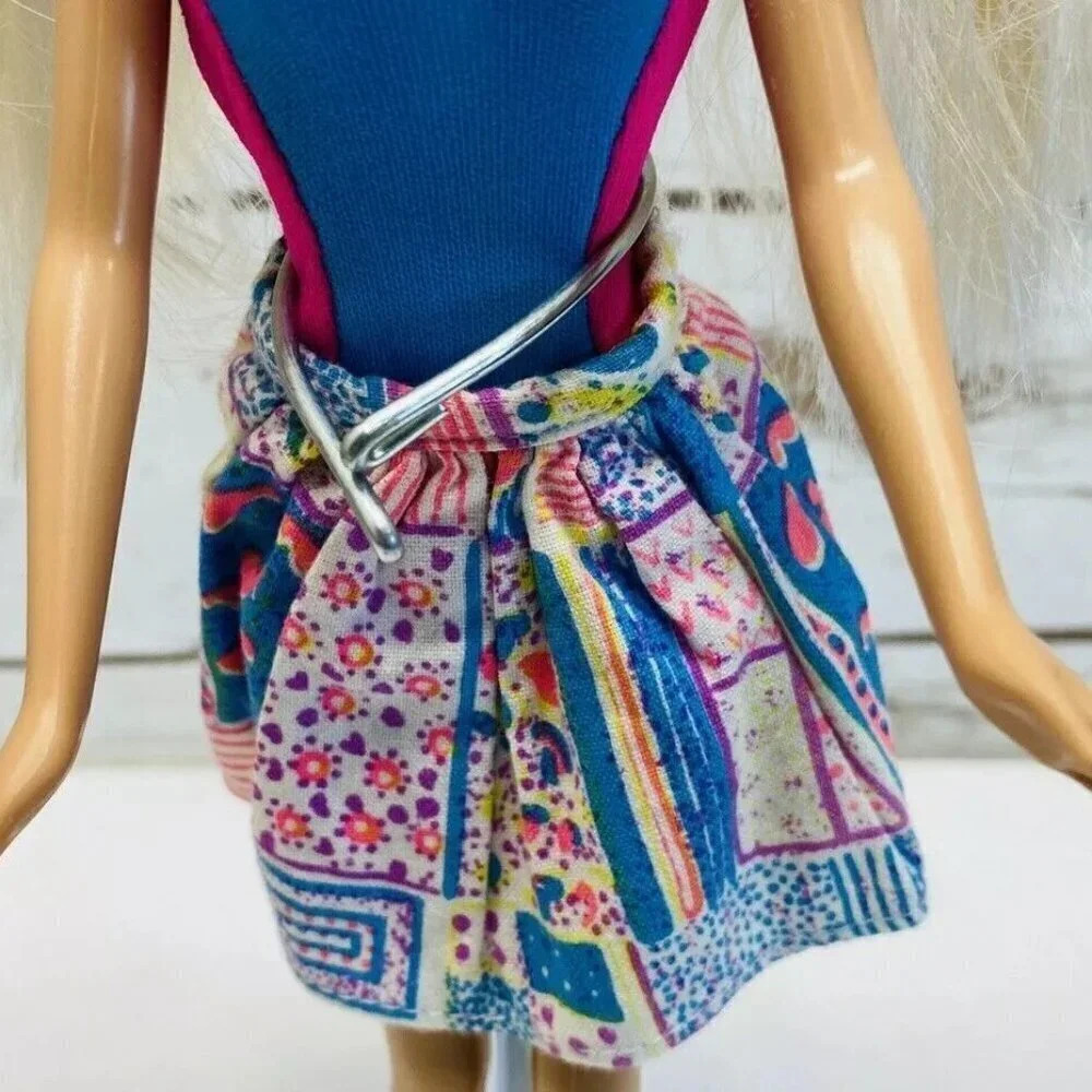 MATTEL BARBIE Blonde Hair Blue Eyes Bodysuit Skirt Outfit 12" Tall - Picture 3 of 13